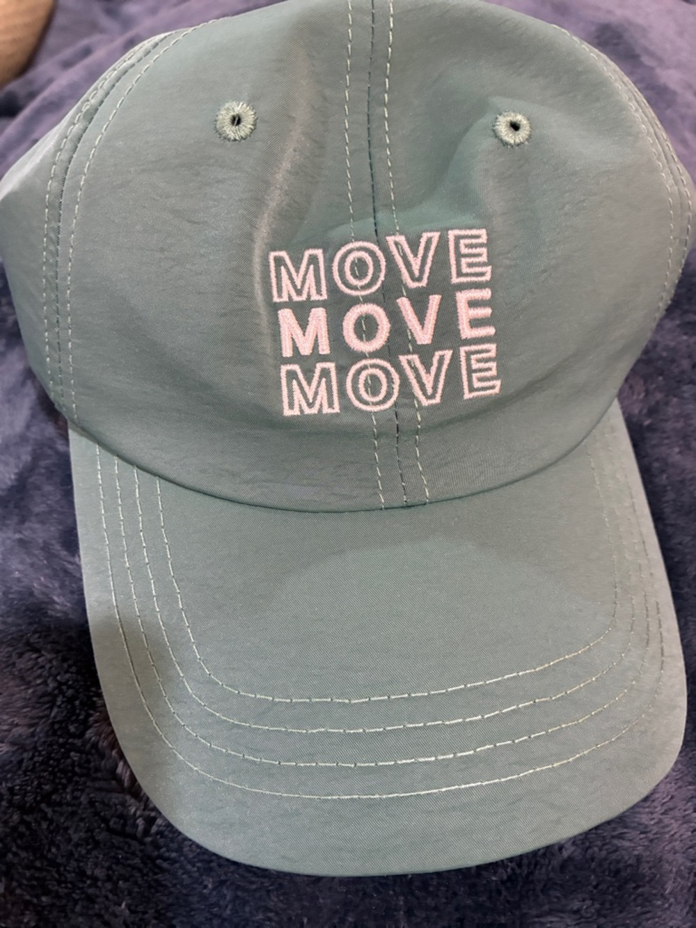 FP Movement by Free People Green Baseball Cap with White MOVE' Embroidery - Picture 2 of 3